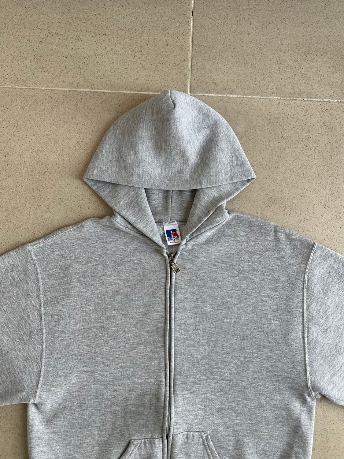 90s 빈티지 러셀 후드집업 그레이 M 상품이미지4