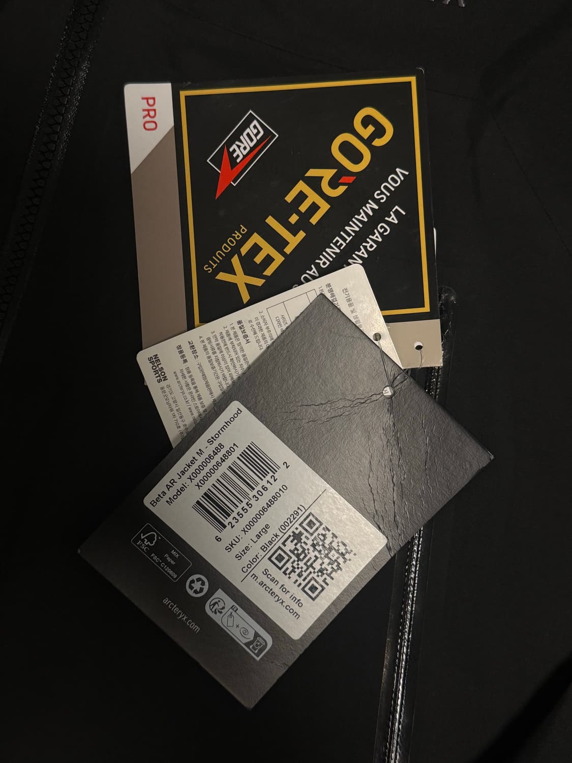 [L] 아크테릭스 베타 AR 스톰후드 자켓 블랙 상품이미지6