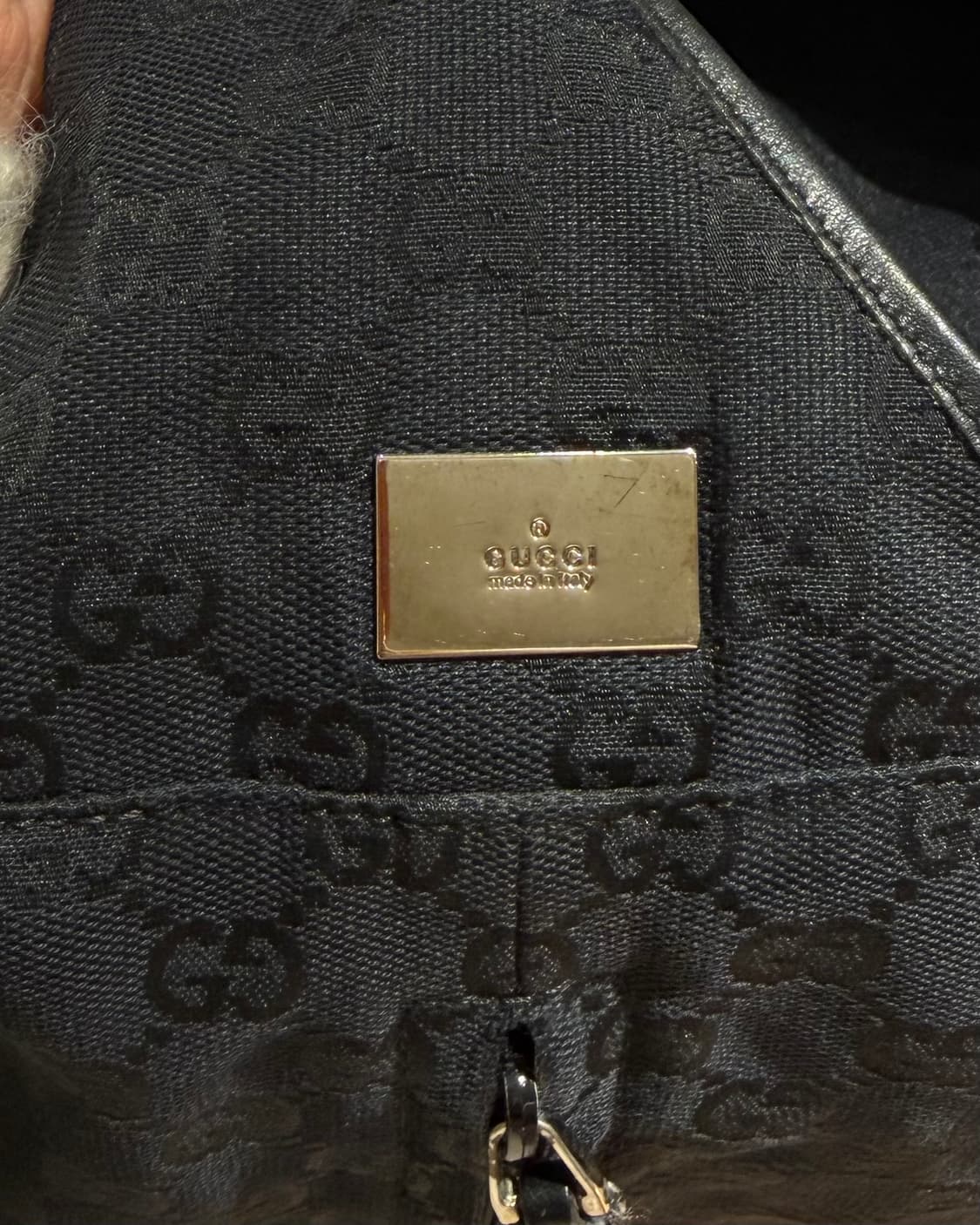 구찌 블랙 나일론 GG 캔버스 호보백 상품이미지6