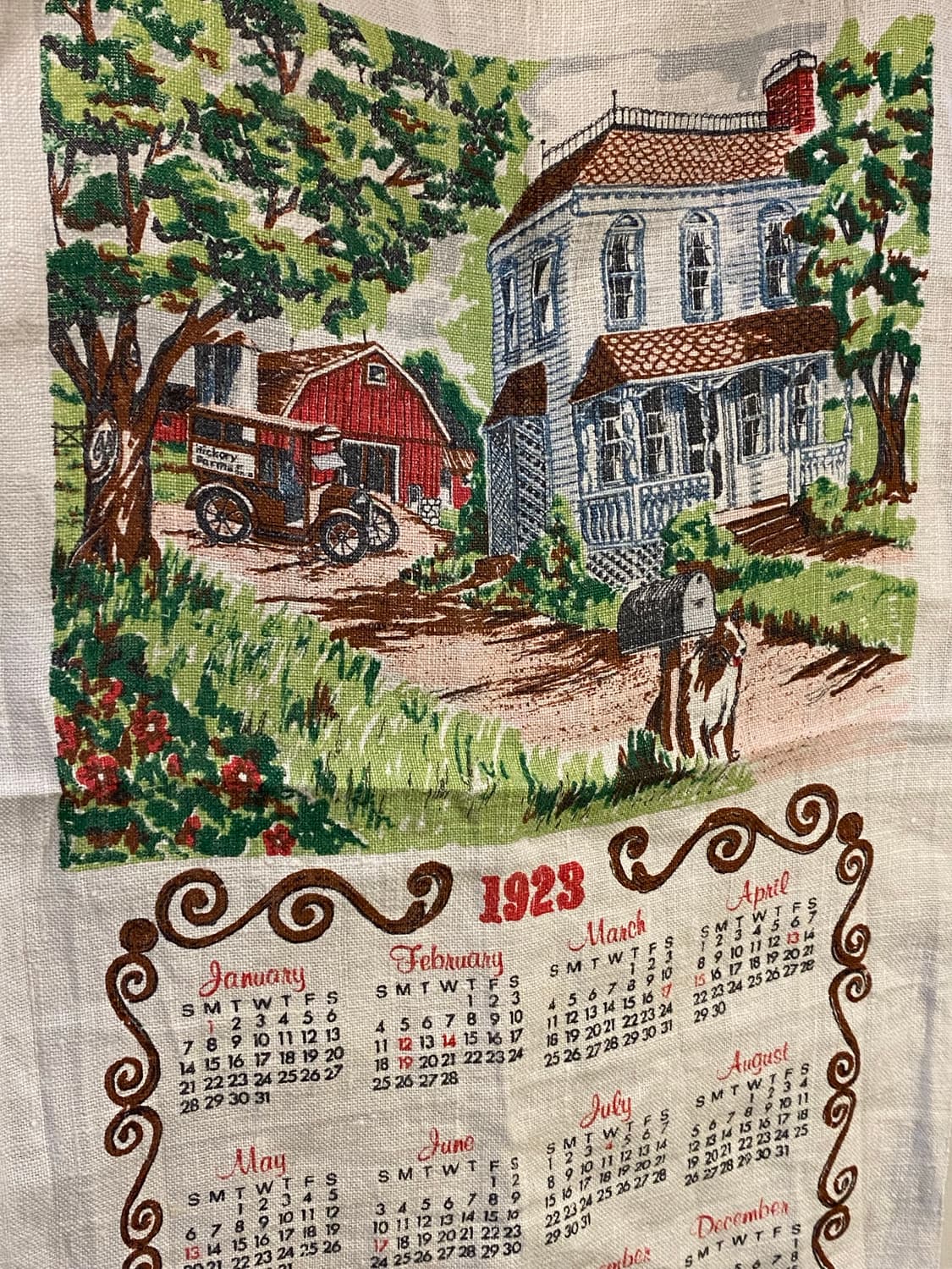 ☕️유럽 티타월 캘린더패브릭 상품이미지3