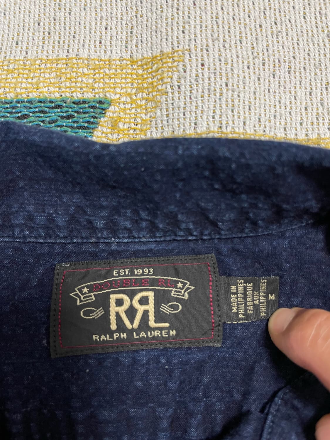 RRL 인디고 반팔 캠프셔츠(M) 상품이미지2