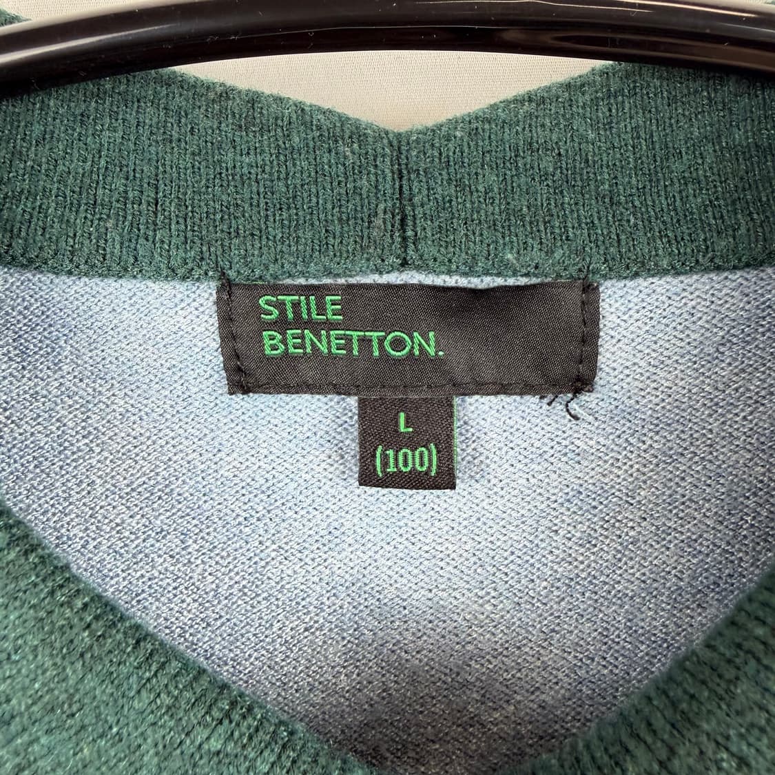 (L) 베네통 카라 니트 그린 상품이미지3