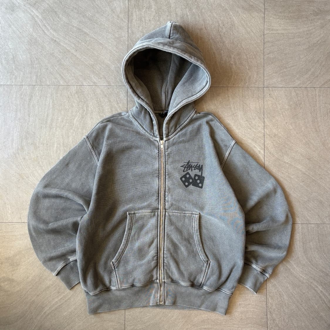 스투시 정품 피그먼트 다이드 다이스 후드 집업 상품이미지1