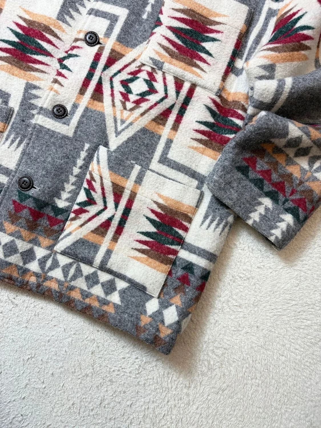 웨인 90's 울 아즈텍 나바호 누빔 셔츠 자켓 PN6485 상품이미지4