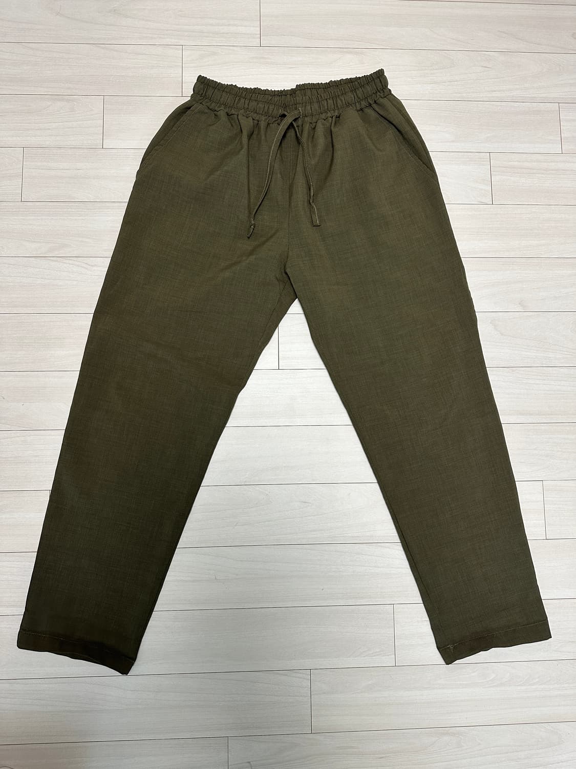 카키 린넨 긴바지 팝니다! 상품이미지1