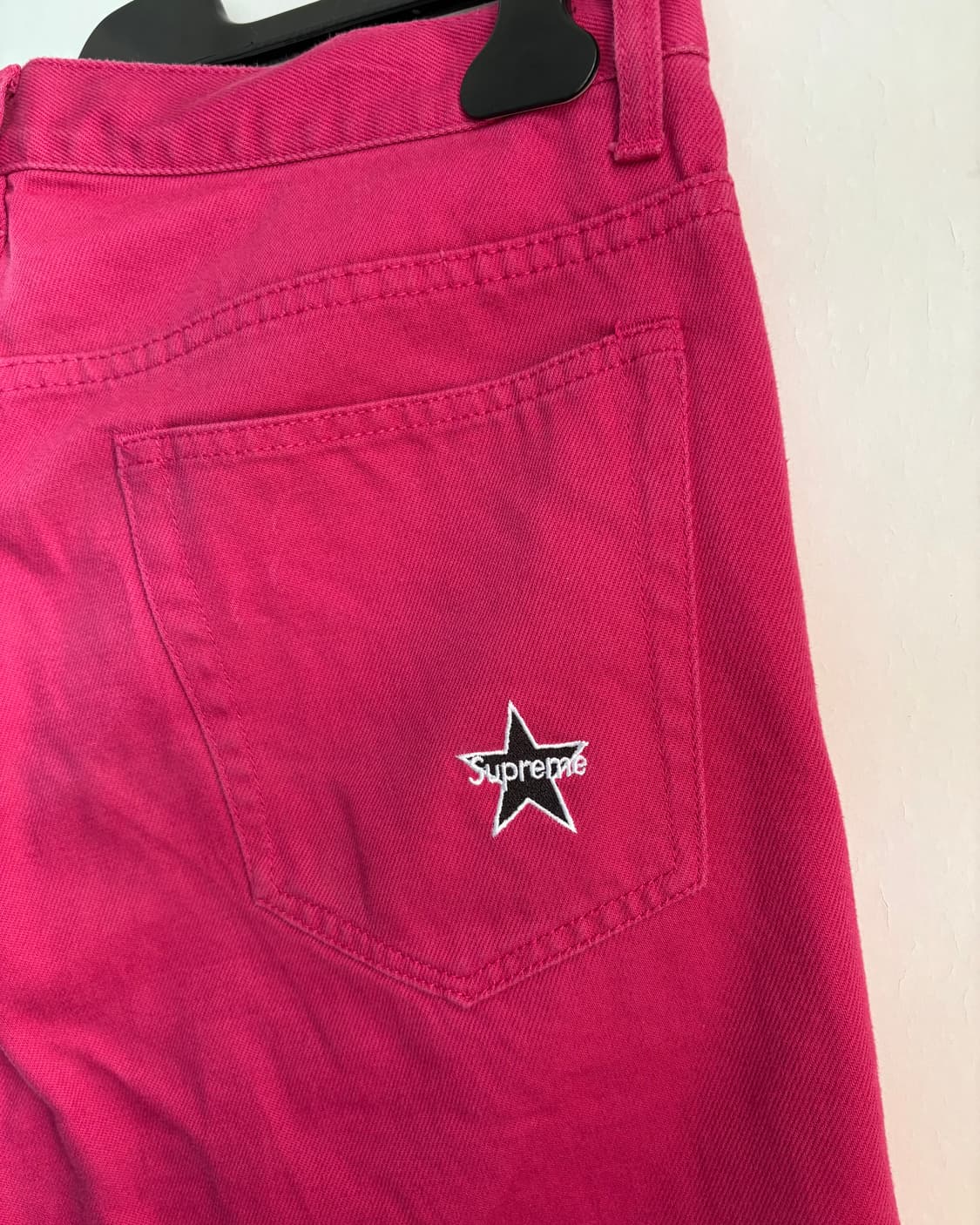 슈프림 스타 로고 데님팬츠 핑크 34 상품이미지5