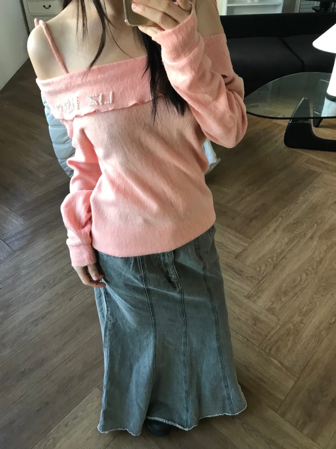 vintage Liz lisa off-shoulder knit 상품이미지3