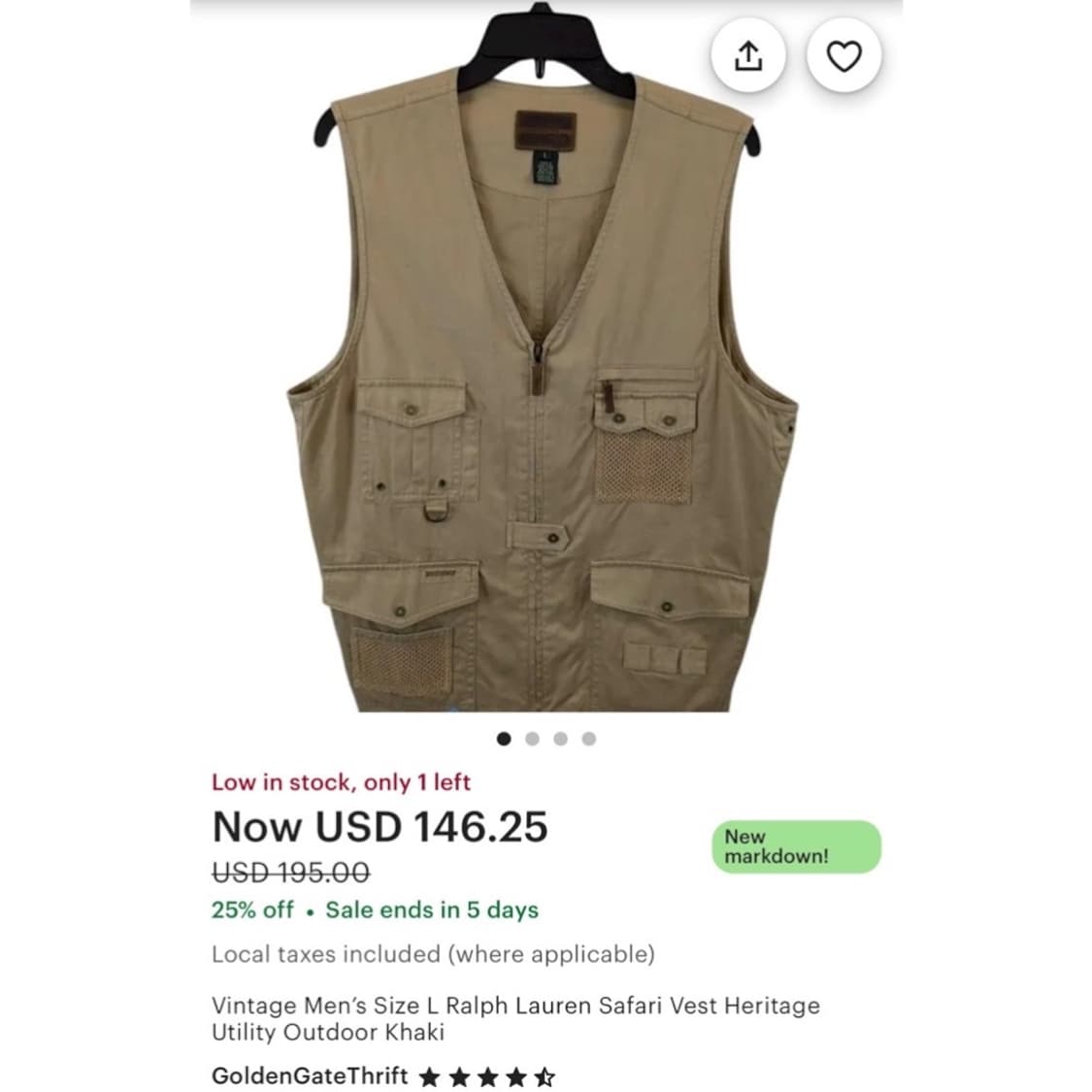 로렌 랄프로렌 유틸리티 피싱 베스트 상품이미지2