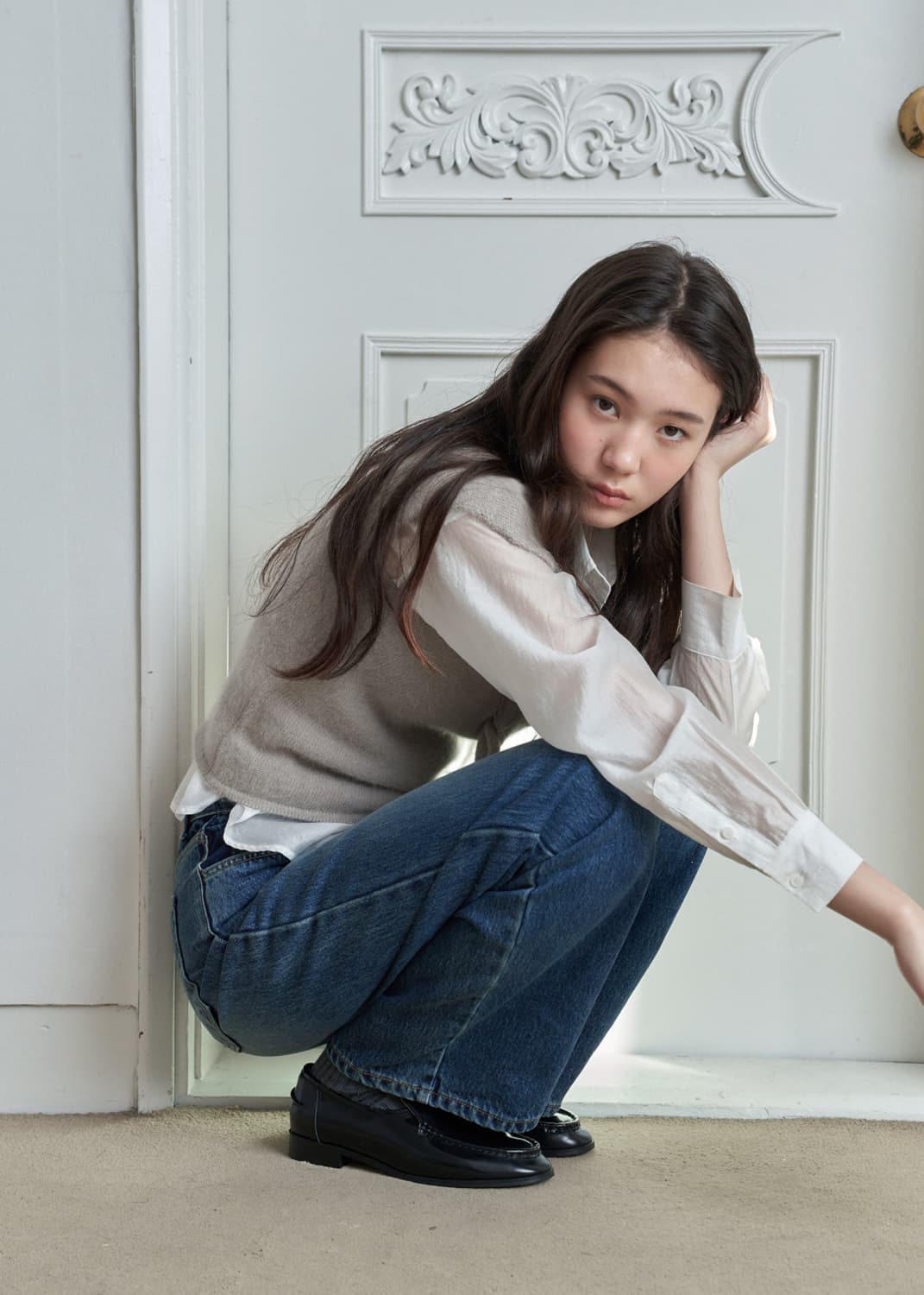 [택,새상품] REBANE 르베인 파운드 셔츠 #차콜그레이 상품이미지9