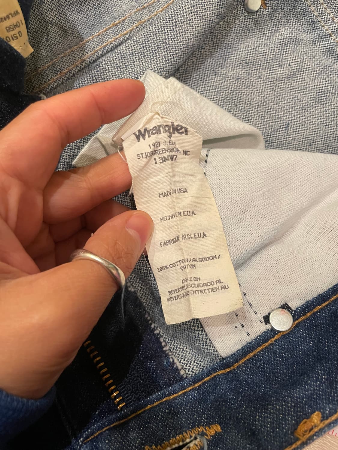 1990-00's Vintage Wrangler Denim 상품이미지4