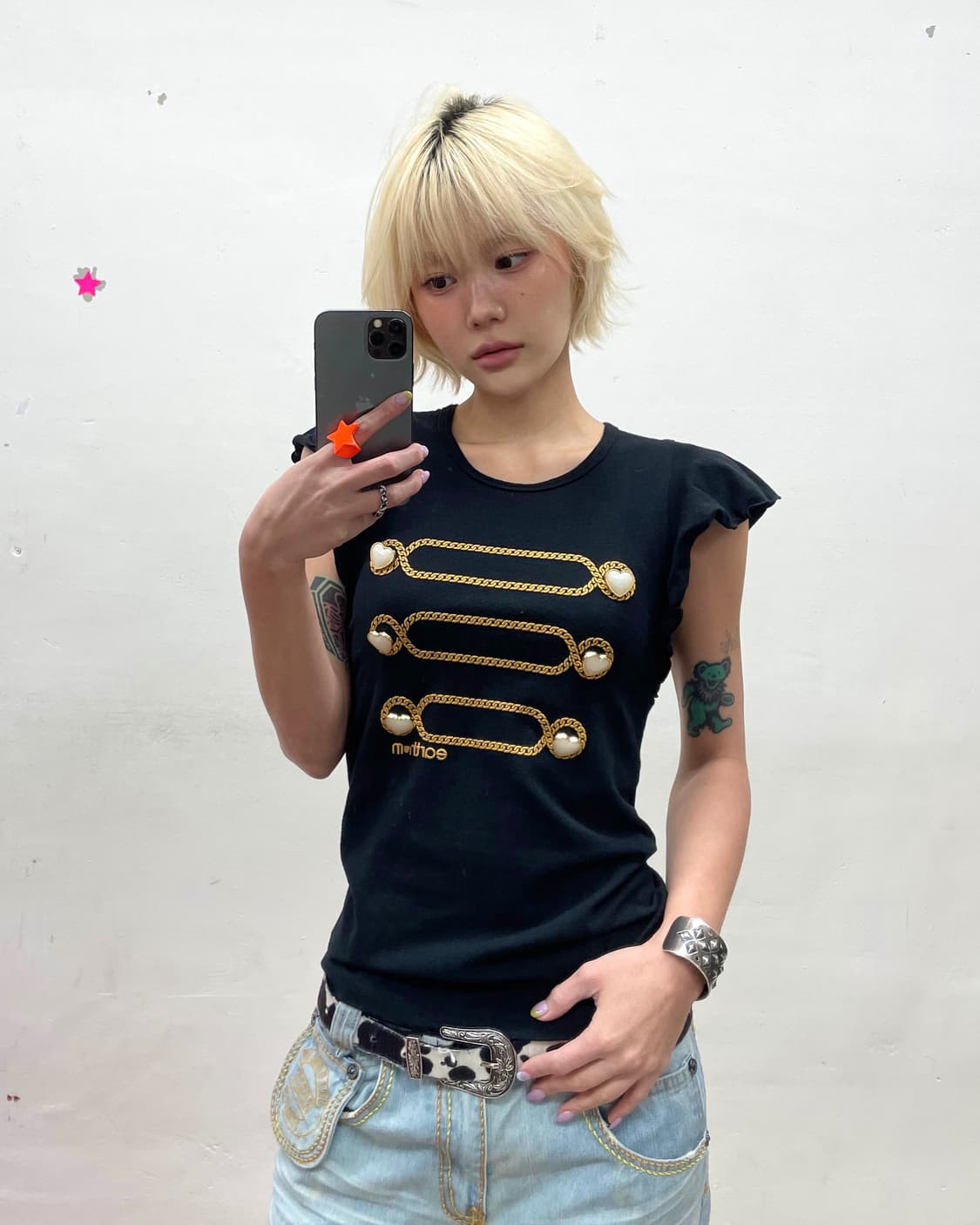 Napoleon Shirring Black T-shirt  상품이미지2