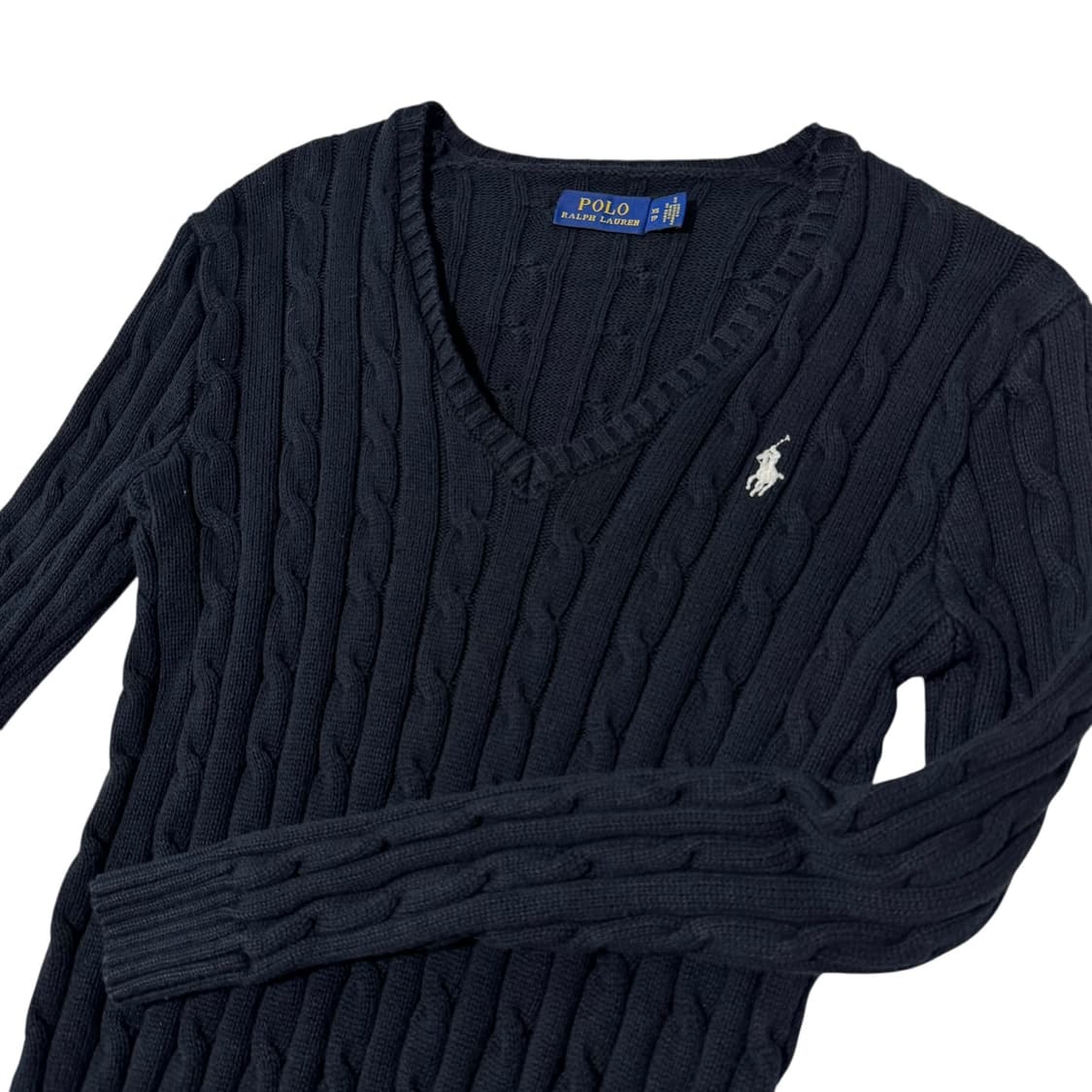 여성 신형 폴로 랄프로렌 블랙 꽈배기 니트 상품이미지2