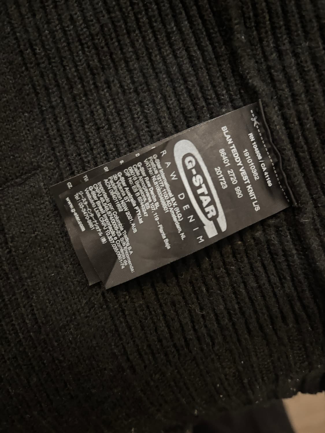 지스타로우 3301 니트집업 자켓 상품이미지4