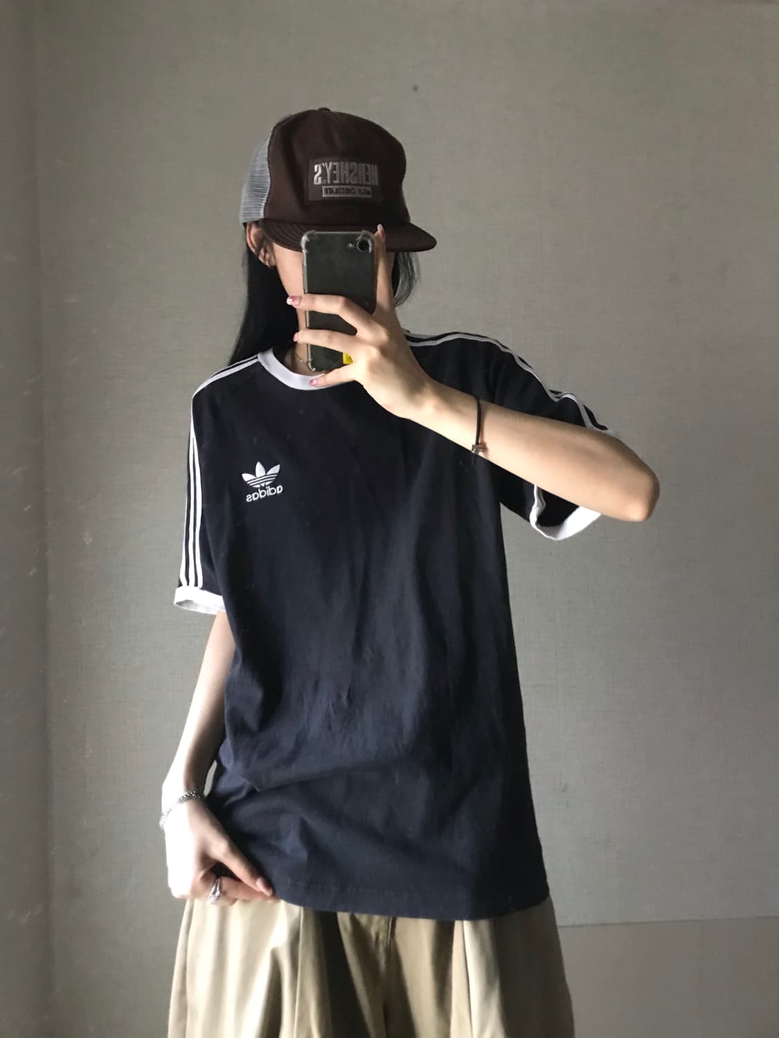 아디다스 블랙 링거반팔티셔츠 상품이미지5