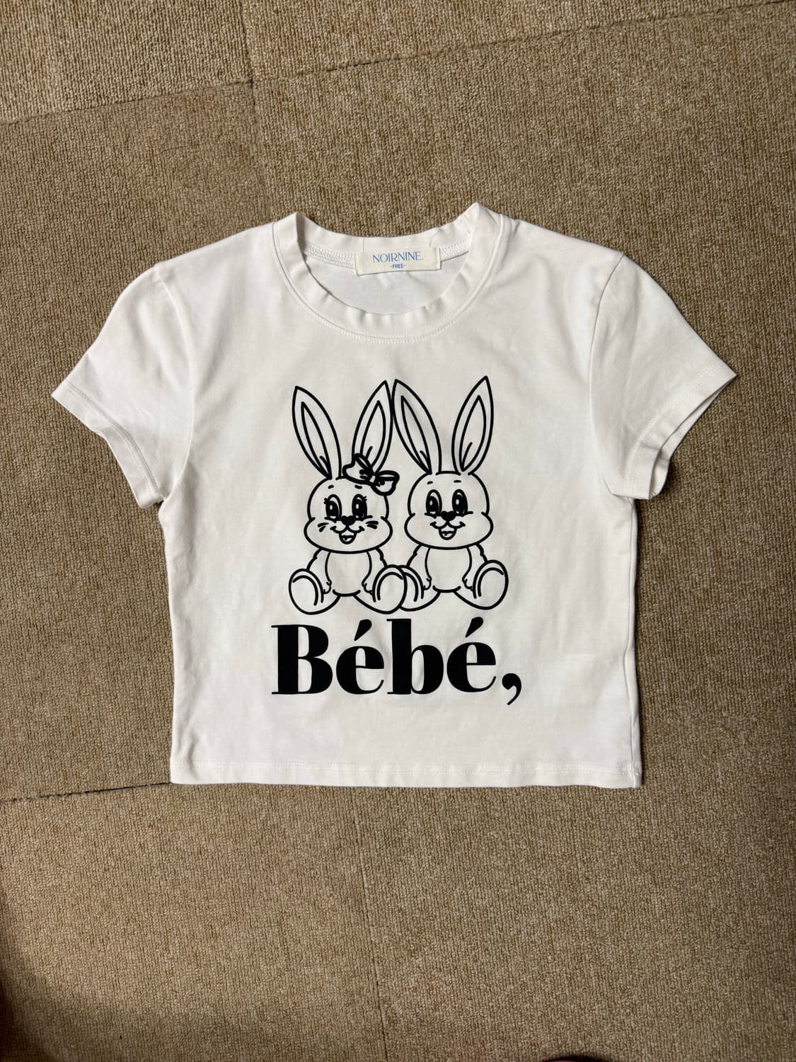 누아르 나인  bebe  래빗크롭티  free 상품이미지1