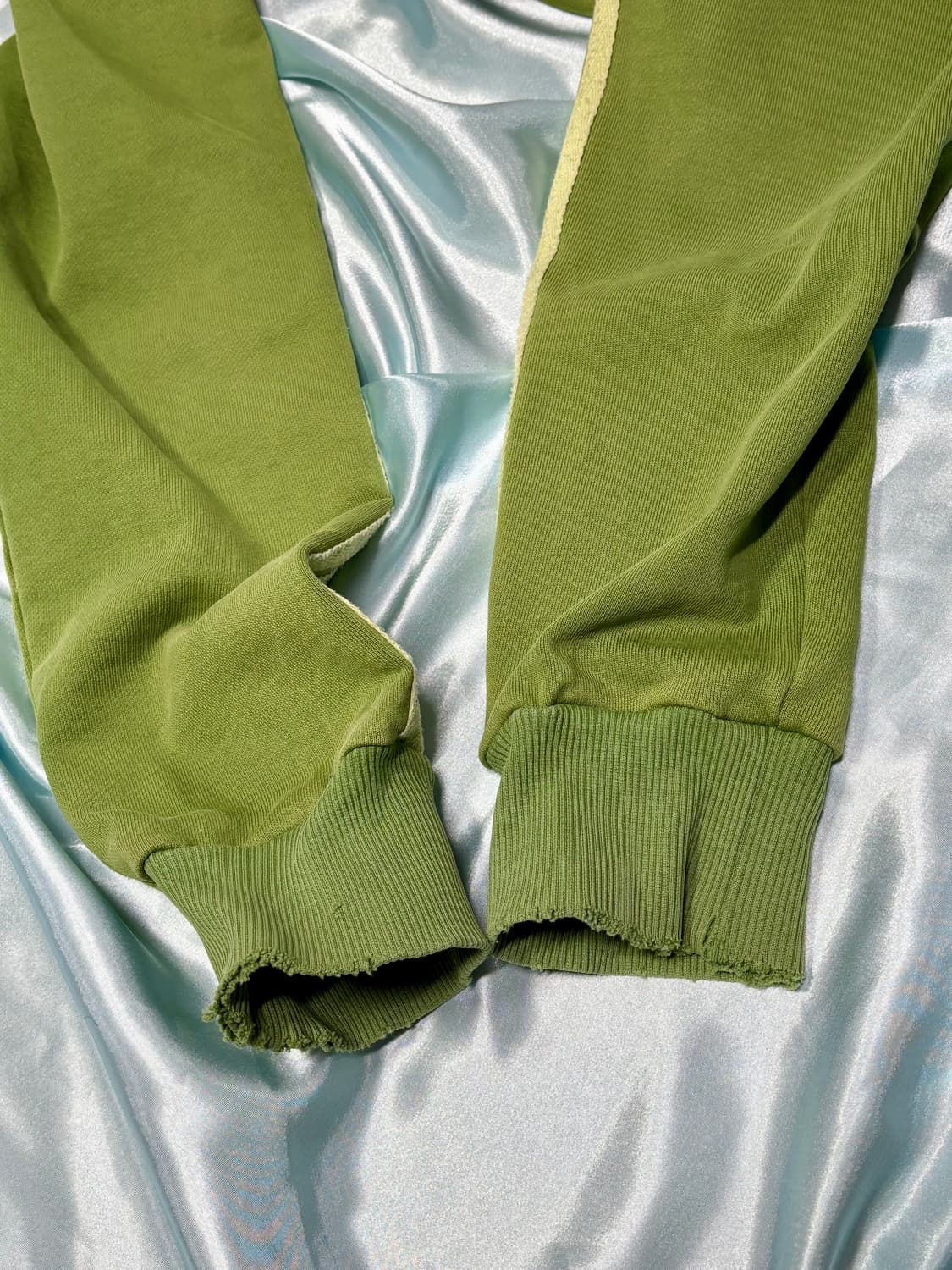 00s OLD ADIDAS 아디다스 후드 플락 져지 트랙탑 자켓 말차색 상품이미지8