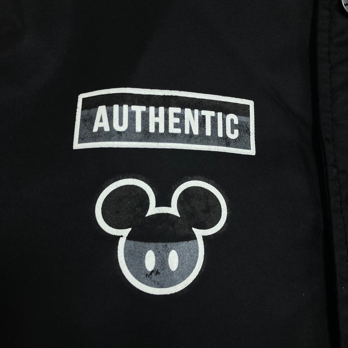 디즈니 x 헨어즈 에드윈 미키마우스 빅로고 블랙 항공 점퍼 상품이미지4