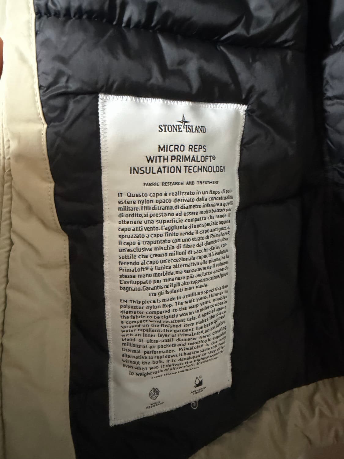 스톤아일랜드 마이크로랩스 프리마로프트 패딩 S 상품이미지4