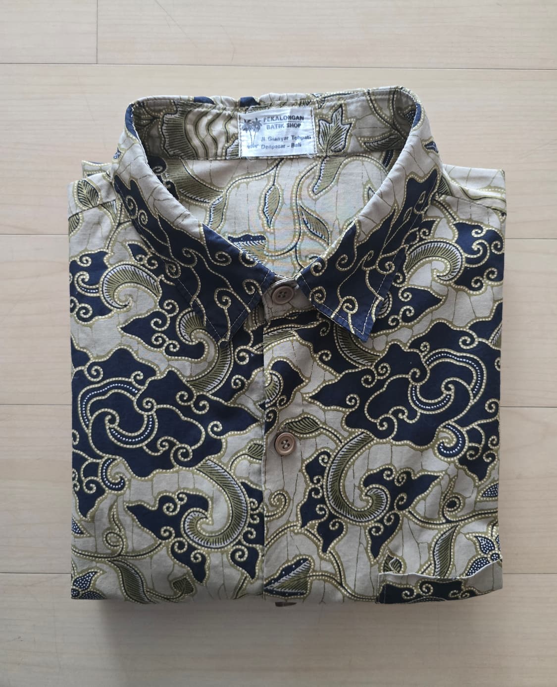 [Vintage] Pekalongan Batik 바틱 Half Shirt 상품이미지1