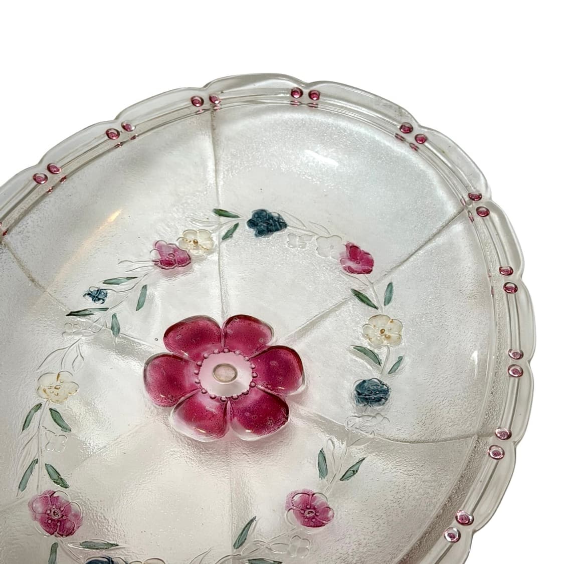 80s 플라워 릴리프 오벌 플레이트 상품이미지6