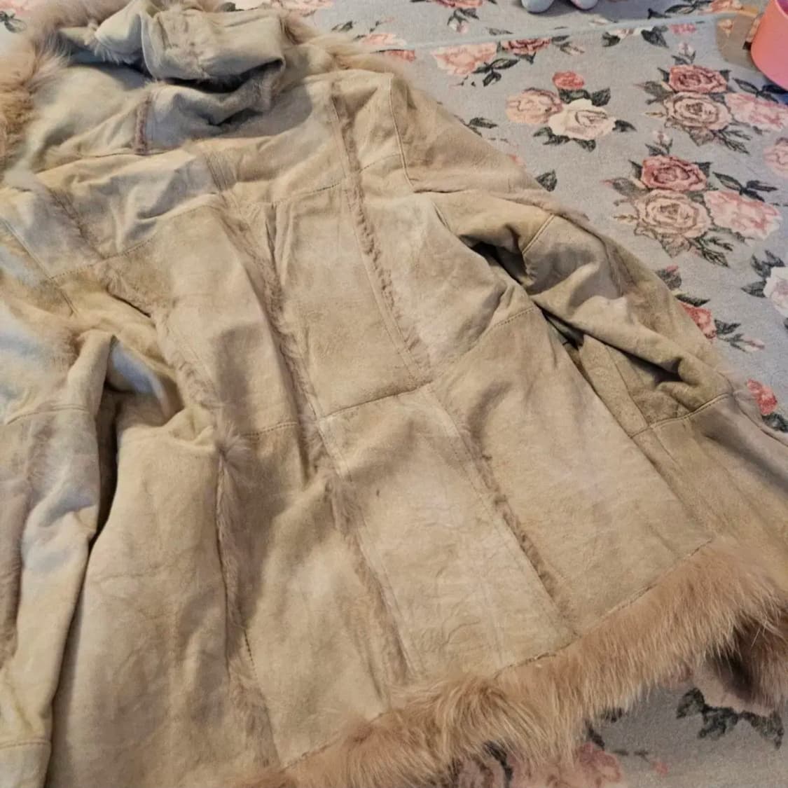 토끼털 & 폭스퍼 무스탕 빈티지 코트 상품이미지4