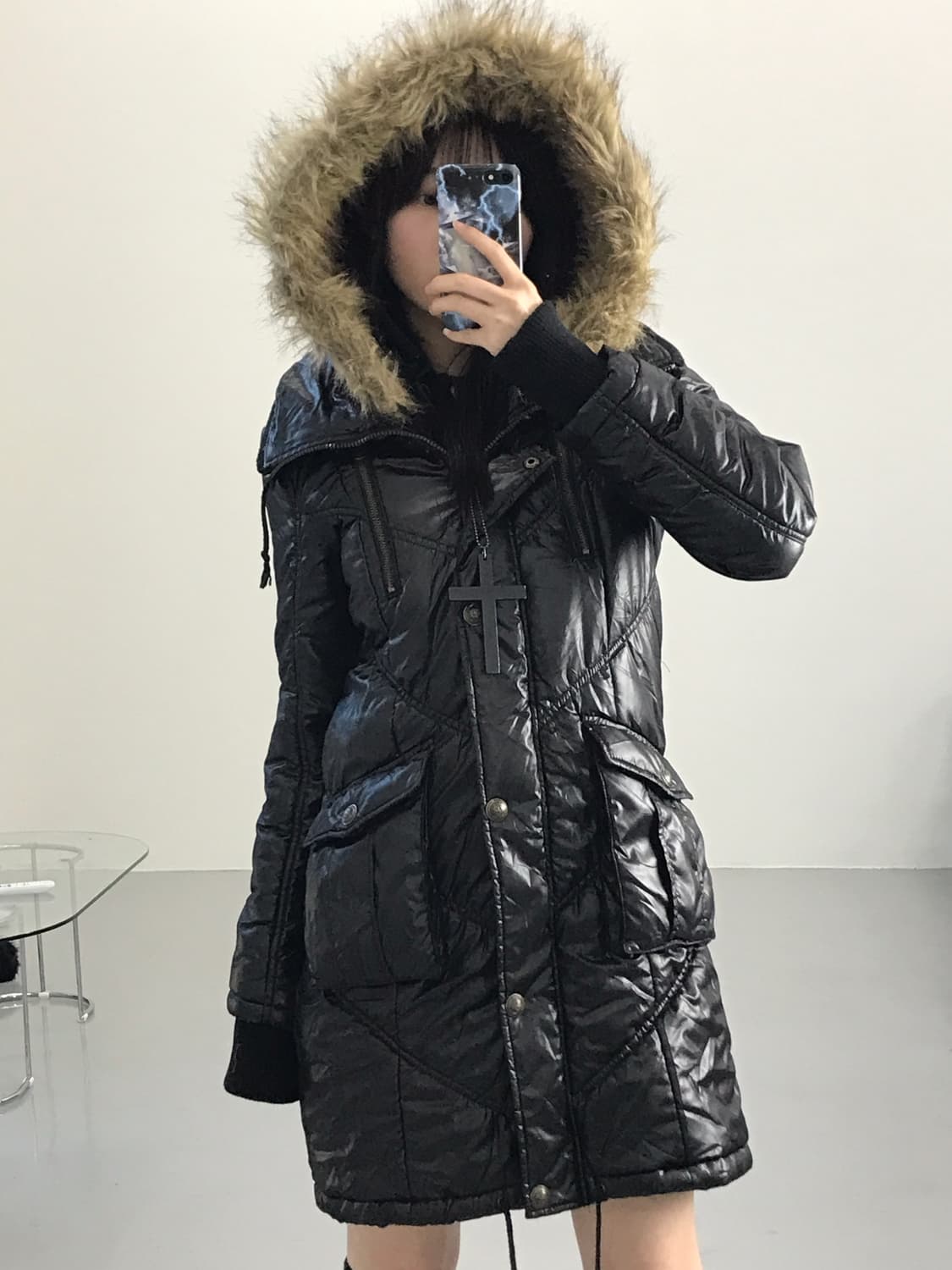 Dollyangela Poly Glossy Puffer Jackets 상품이미지3