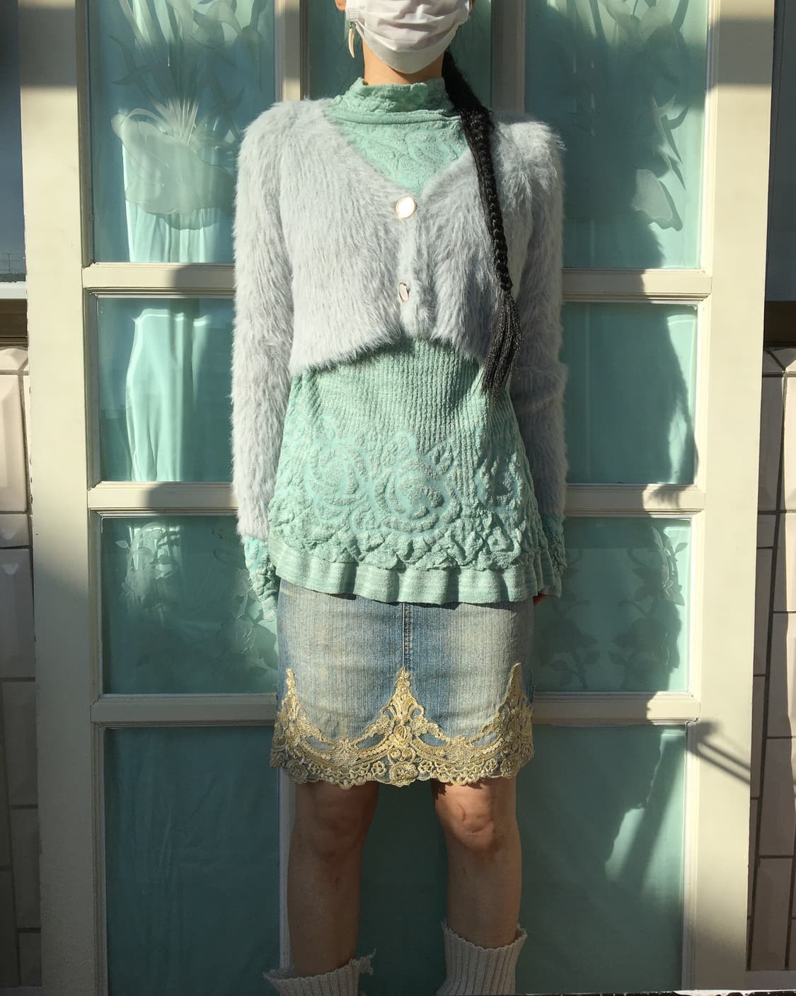 Fluffy knit cardigan 상품이미지1