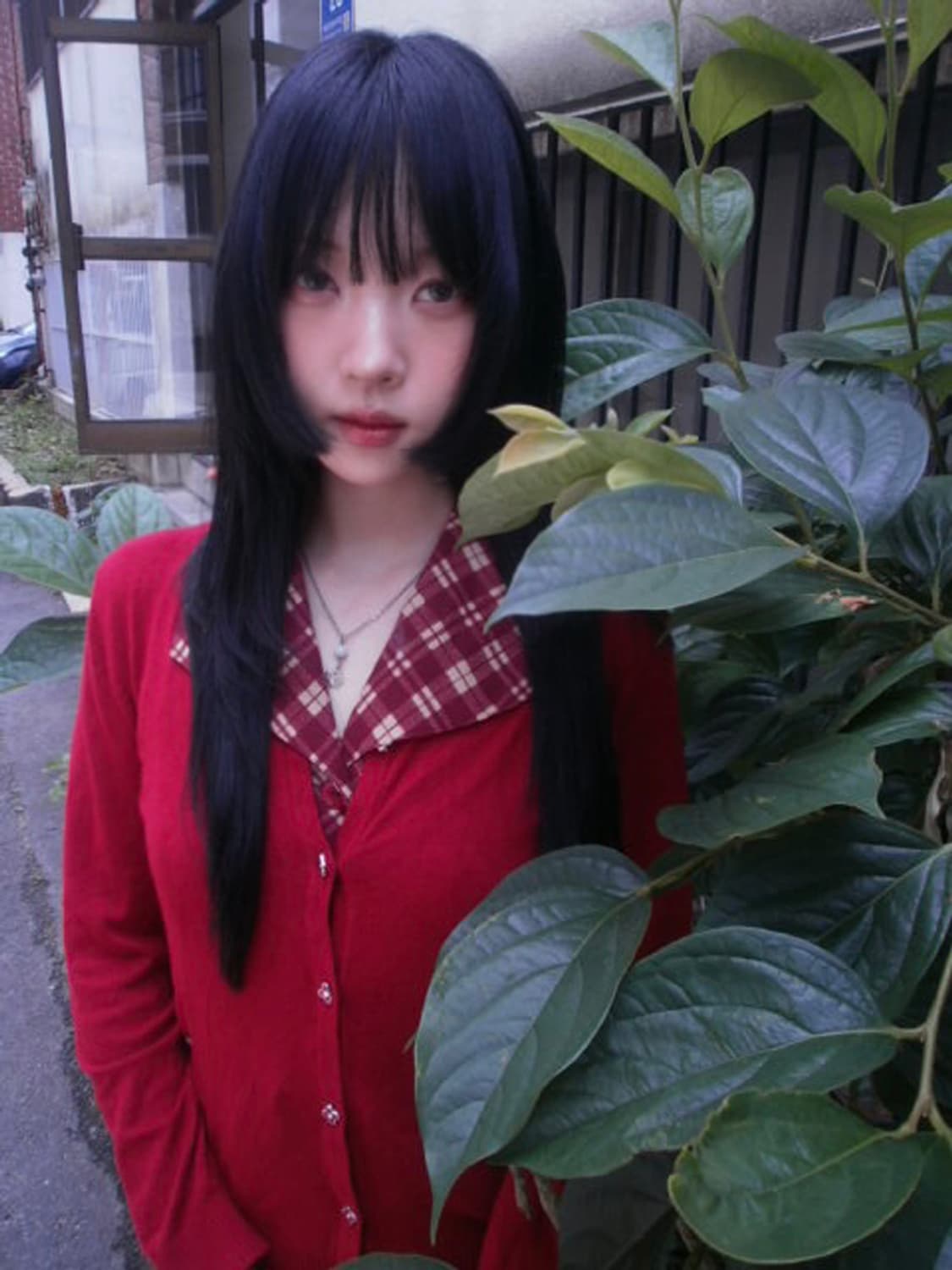Flower Button Cardigan(Red) 상품이미지1
