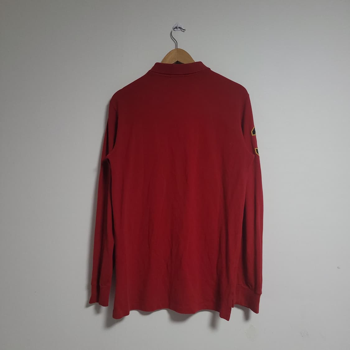 (M) POLO 폴로 랄프로렌 레드 롱슬리브 카라티 상품이미지3