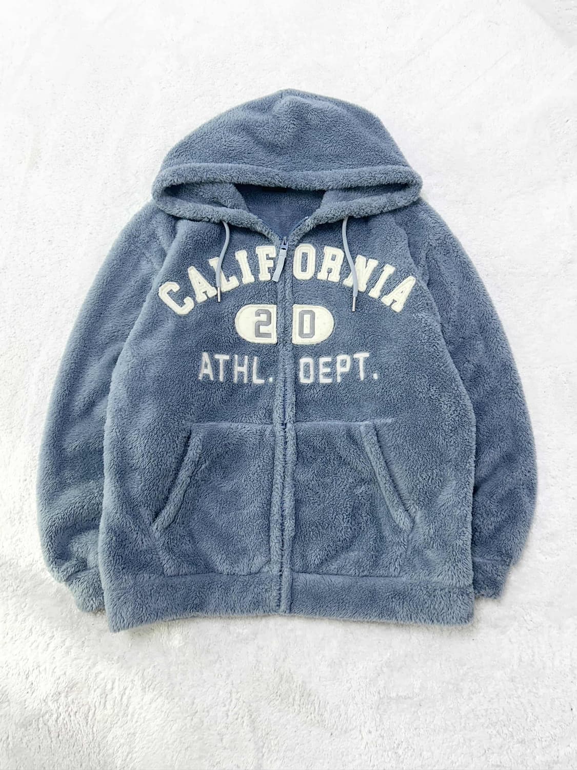 후아유 빅로고 블루 후리스 상품이미지6