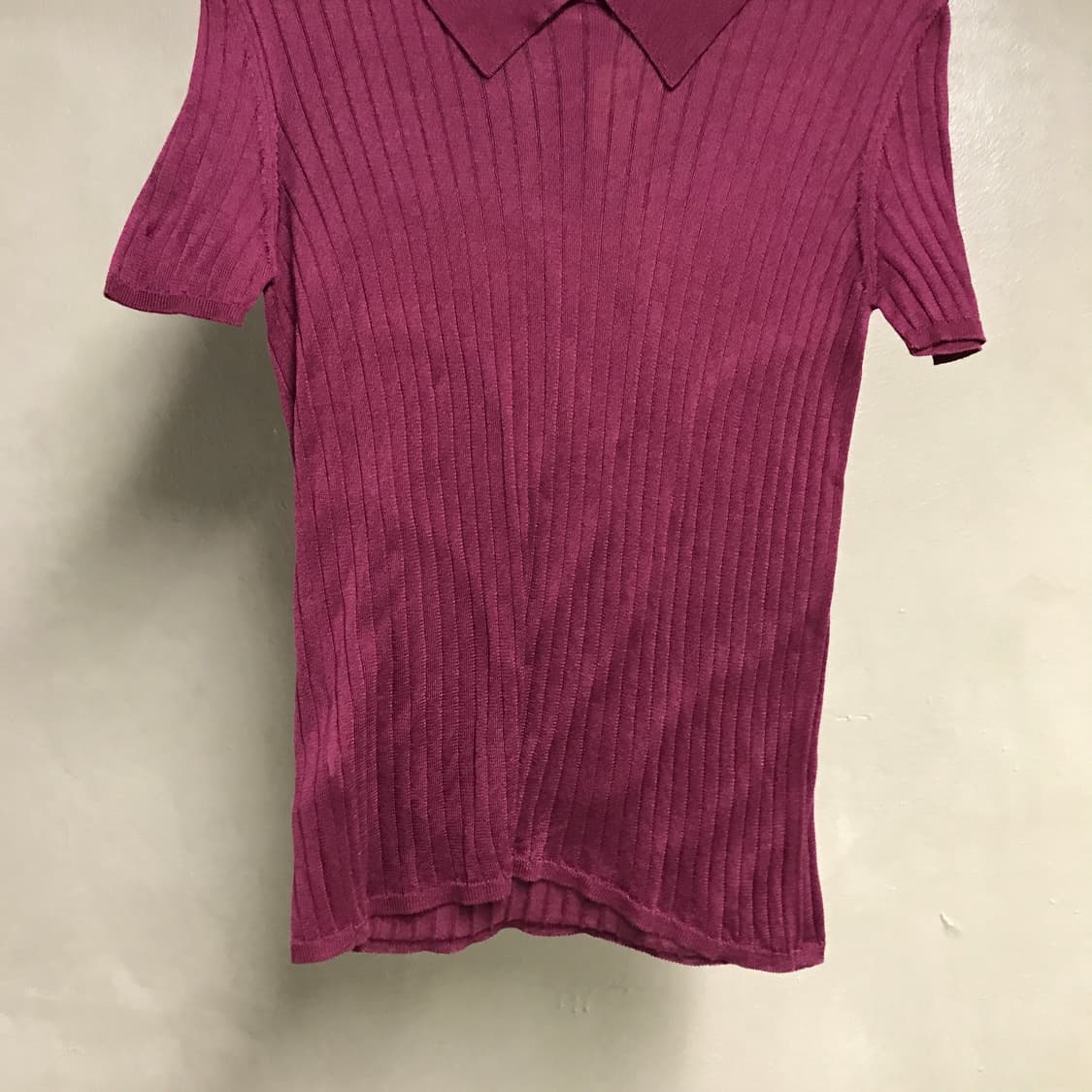 프라다 니트 반팔 카라티 44(W) 상품이미지3