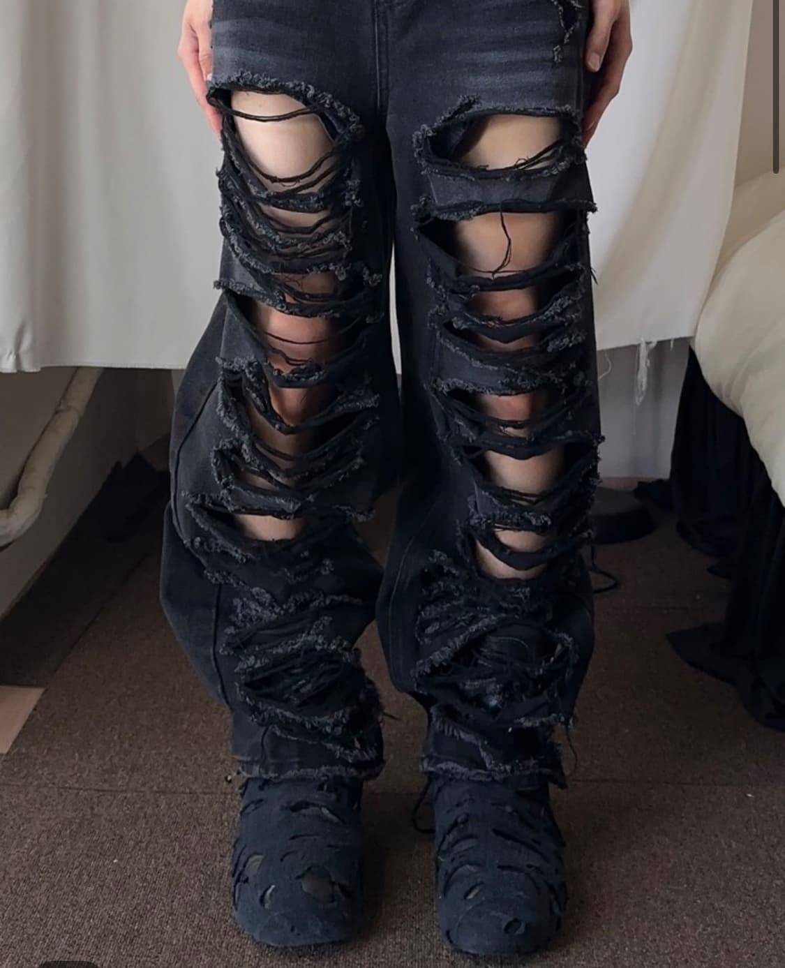 Black Dis Detail Denim Jeans 상품이미지5