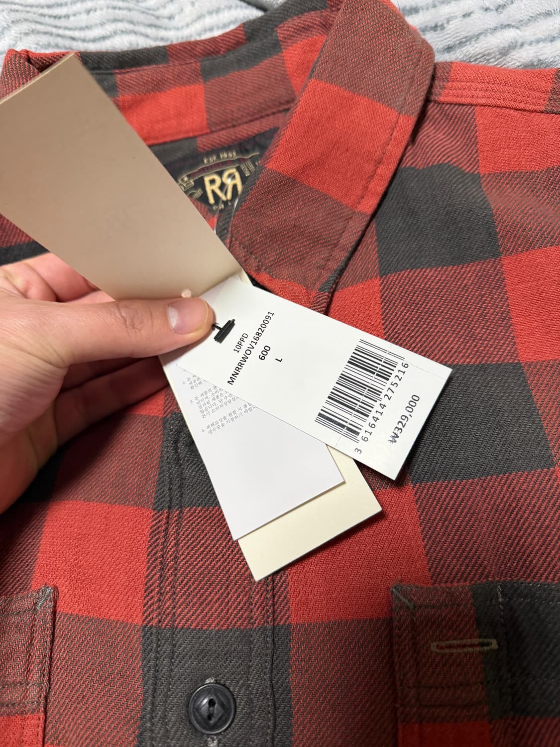 RRL 버팔로 체크 트윌 플란넬 셔츠 레드 라지 새제품 팝니다 상품이미지2
