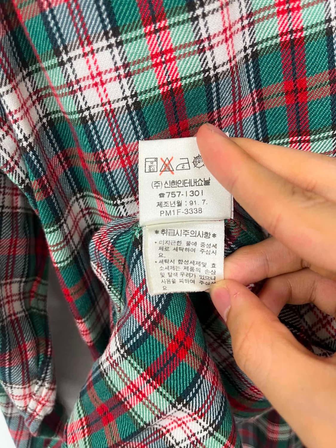 [L] 폴로 랄프로렌 90s 타탄체크 셔츠 상품이미지7