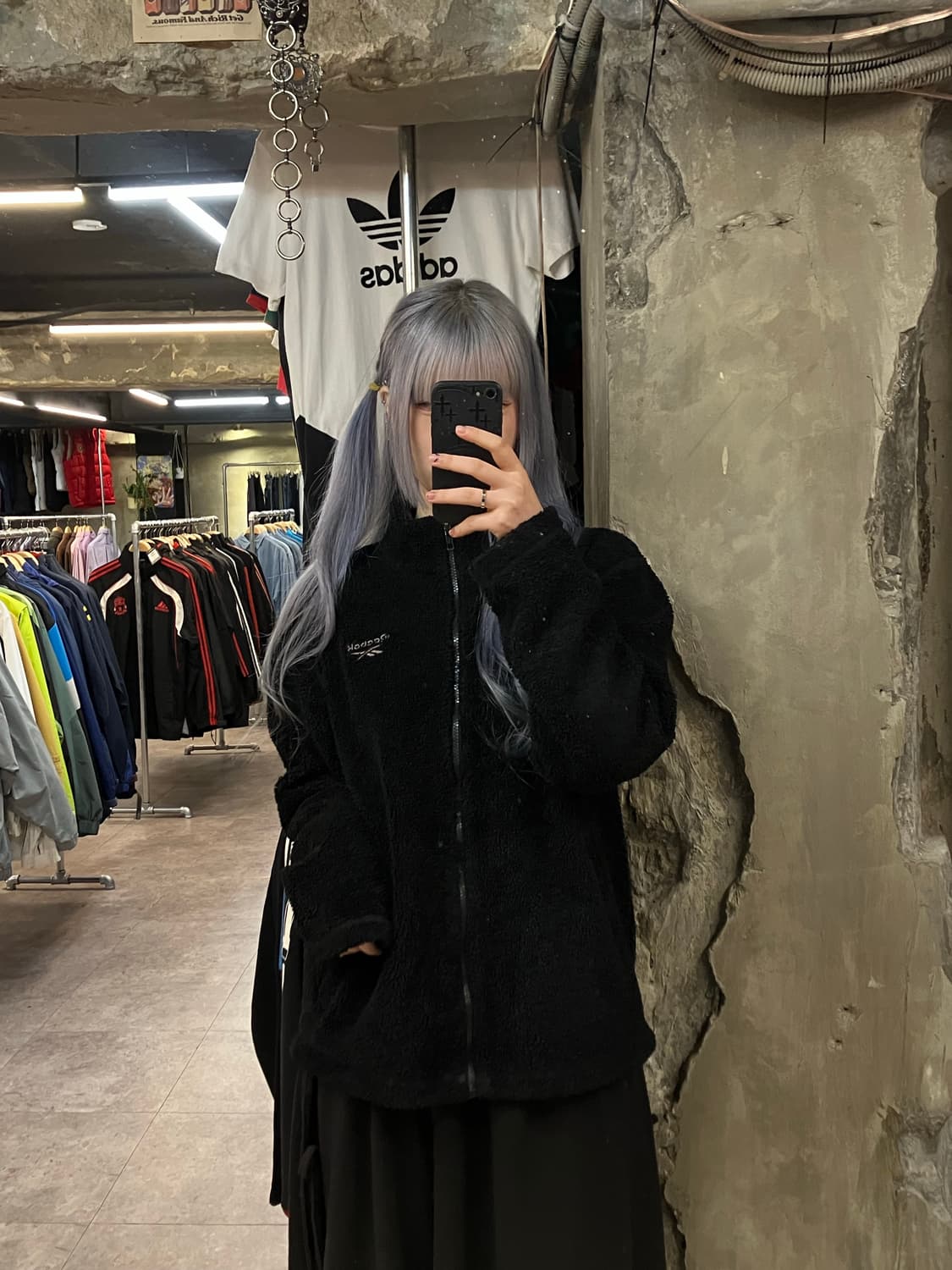 리복 플리스 블랙 M #csz2420 상품이미지2