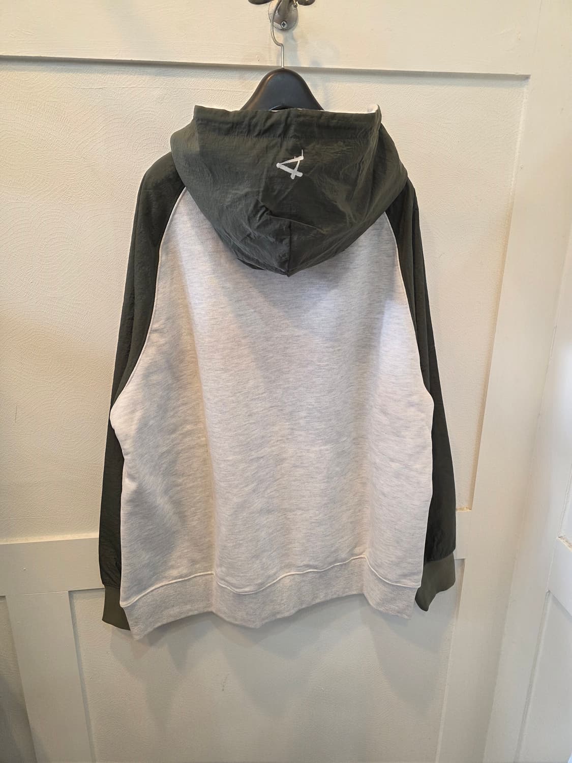 플레이안 컬러블럭 라그란후디 XL 카키 상품이미지4