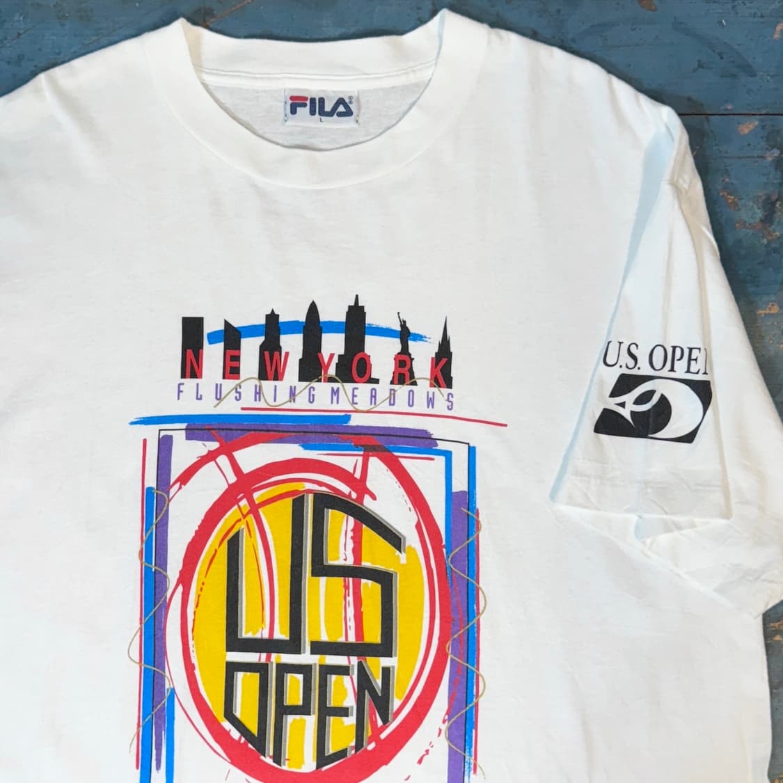 90s USA FILA 빅로고 반팔티셔츠 상품이미지1