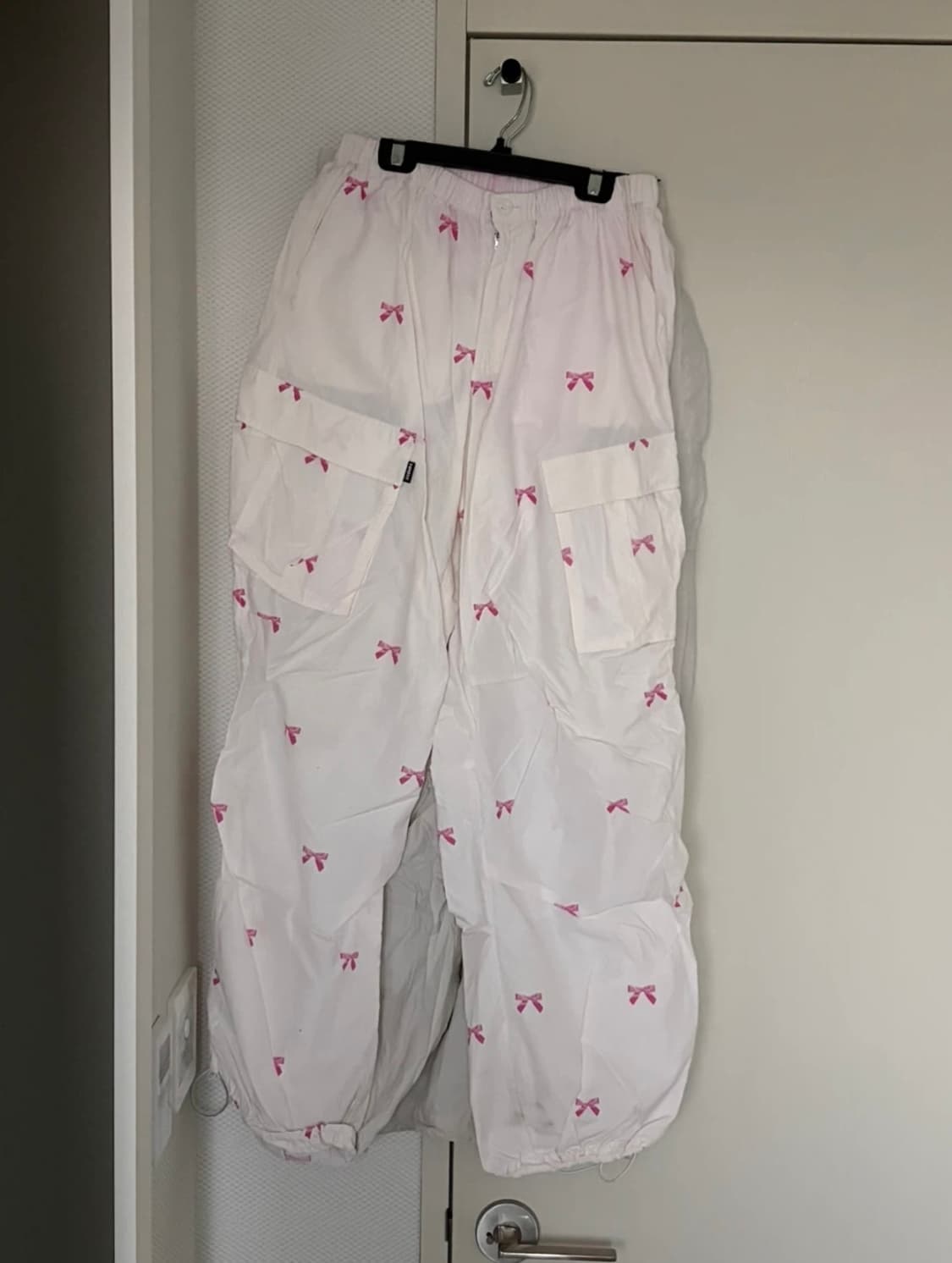 유희 리본 카고 바지 상품이미지1