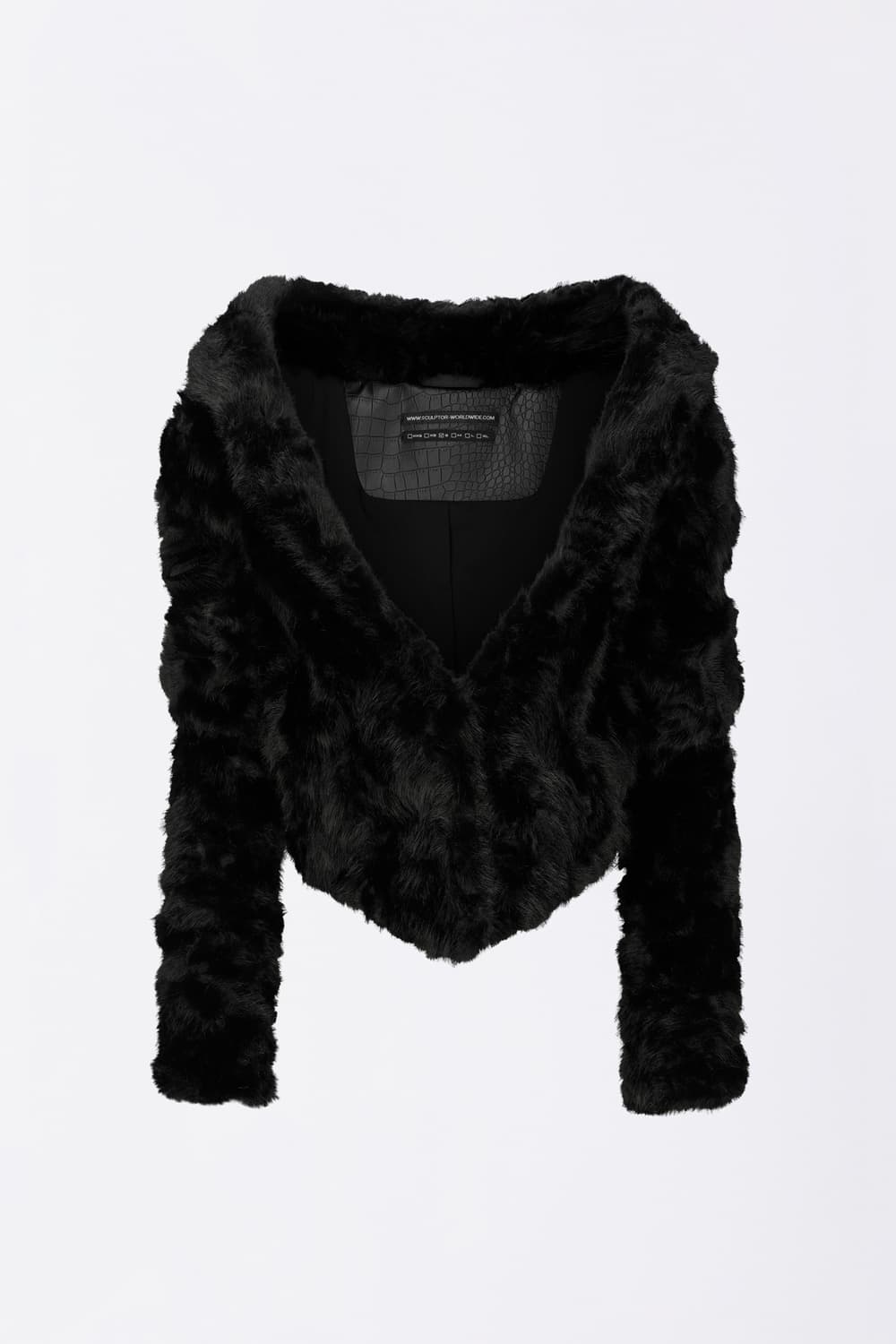 스컬프터 퍼 코르셋 자켓 블랙 (아사 착용) S size 상품이미지1