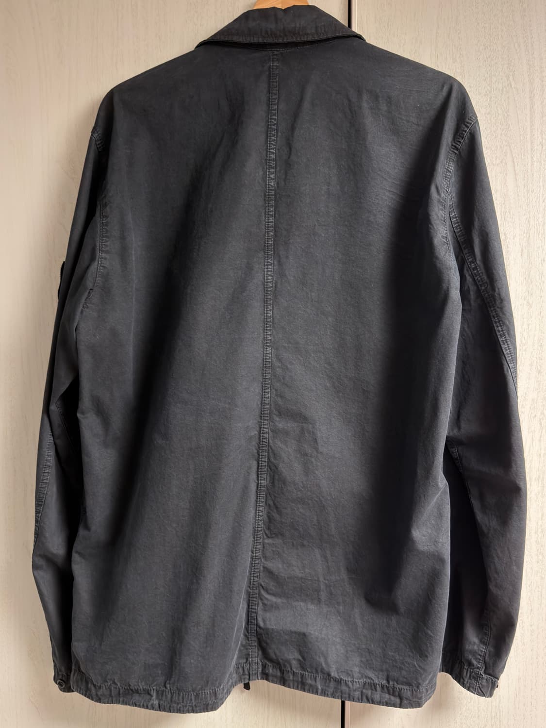 [XL] 스톤아일랜드 102WN 브러쉬드 오가닉 코튼 오버셔츠 블랙 상품이미지3