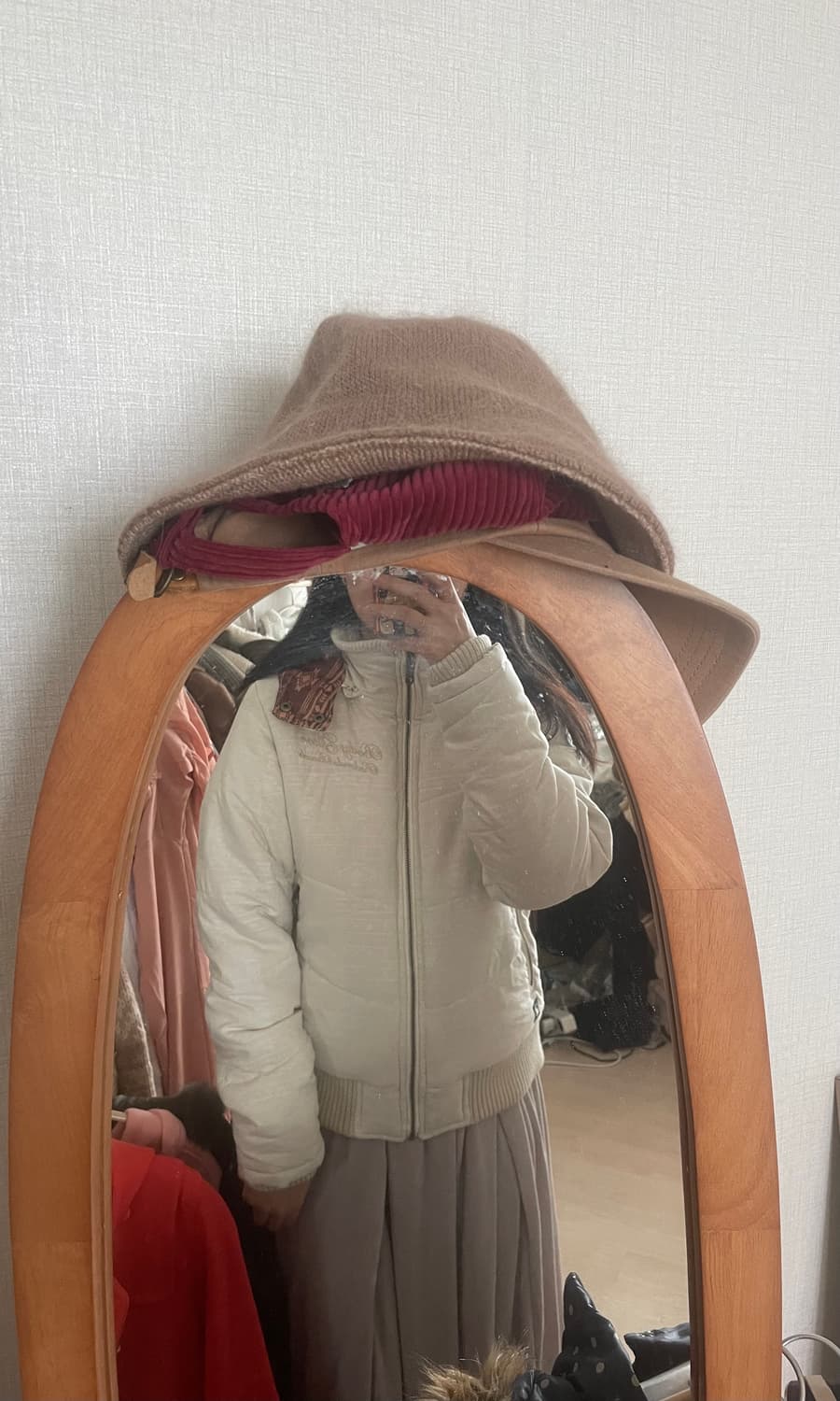 모리걸 빈티지 에스닉 후드 퍼 패딩 ❄️🧡♥️🤍 상품이미지7