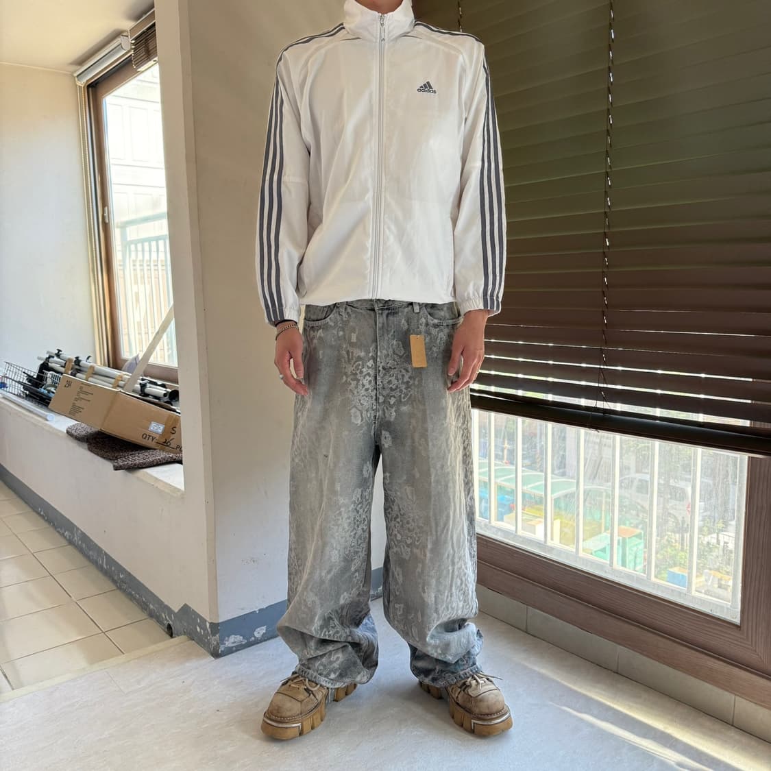 OOTJ 와이드핏  레오파드 팬츠 상품이미지3