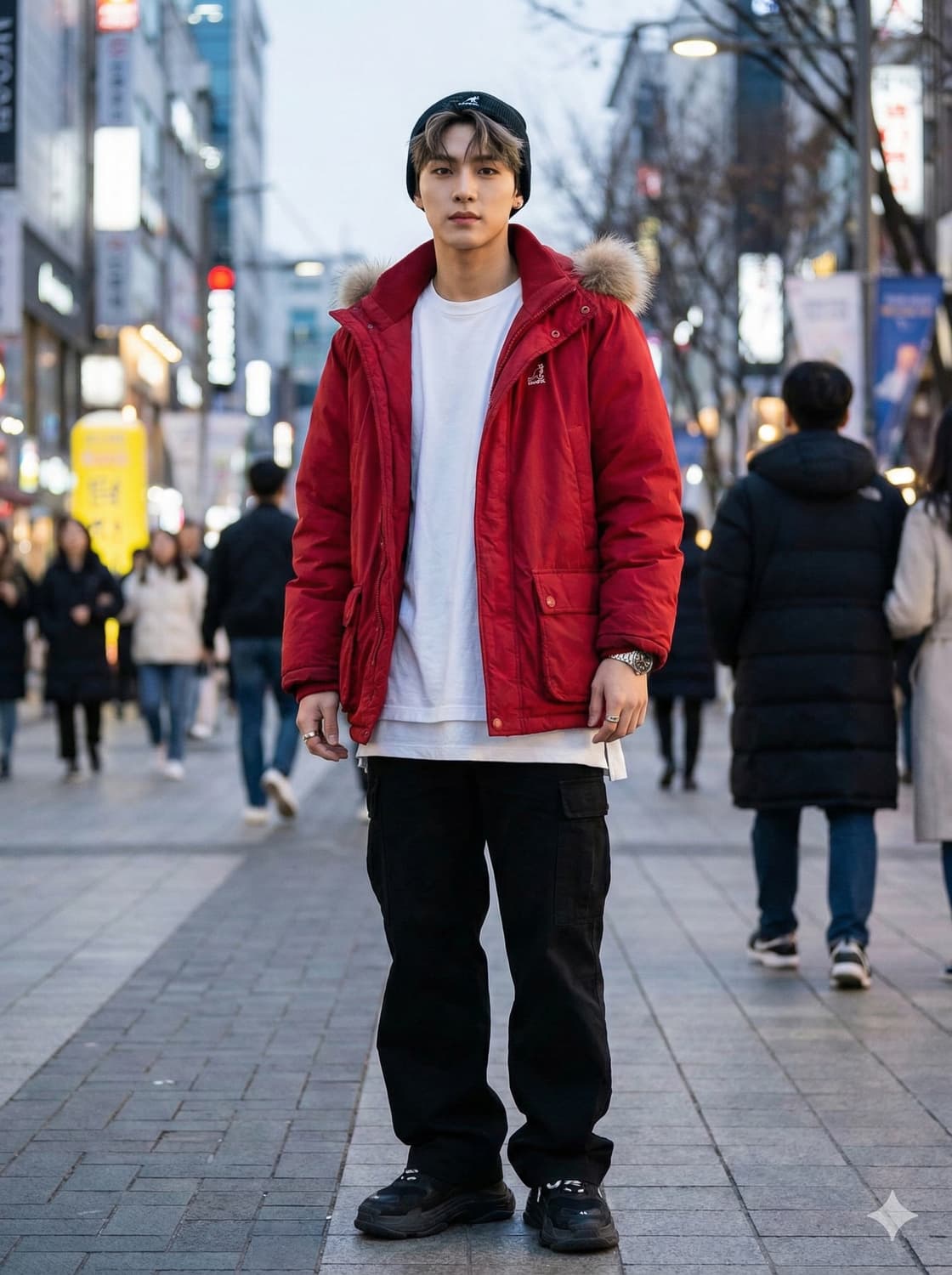 KANGOL 캉골 라쿤퍼 헤비 다운 패딩 점퍼 상품이미지1