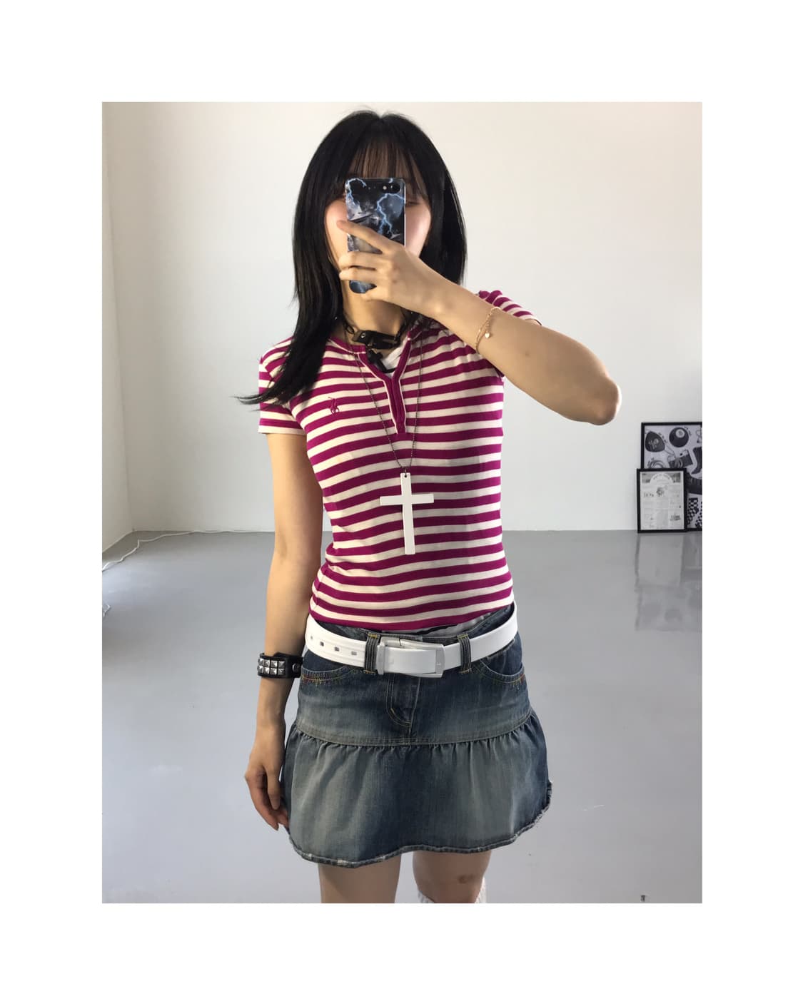 Ralph Lauren Pink Striped T-Shirts 상품이미지1