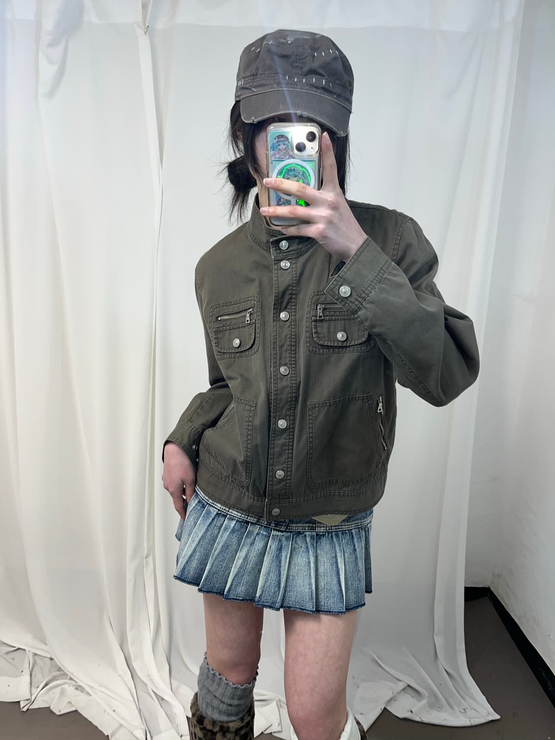 Y2K 카키브라운 유틸리티 자켓  상품이미지1