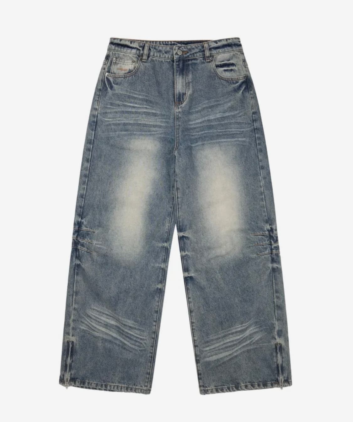 아캄 Washed Zipper Slit Denim Pants 상품이미지2