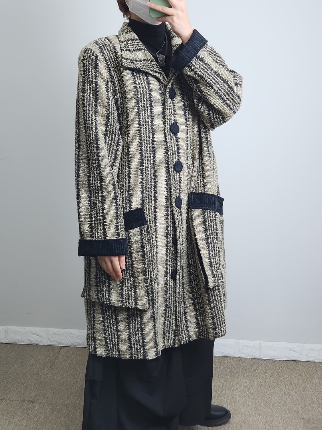 코듀로이 오버 롱 코트 상품이미지3