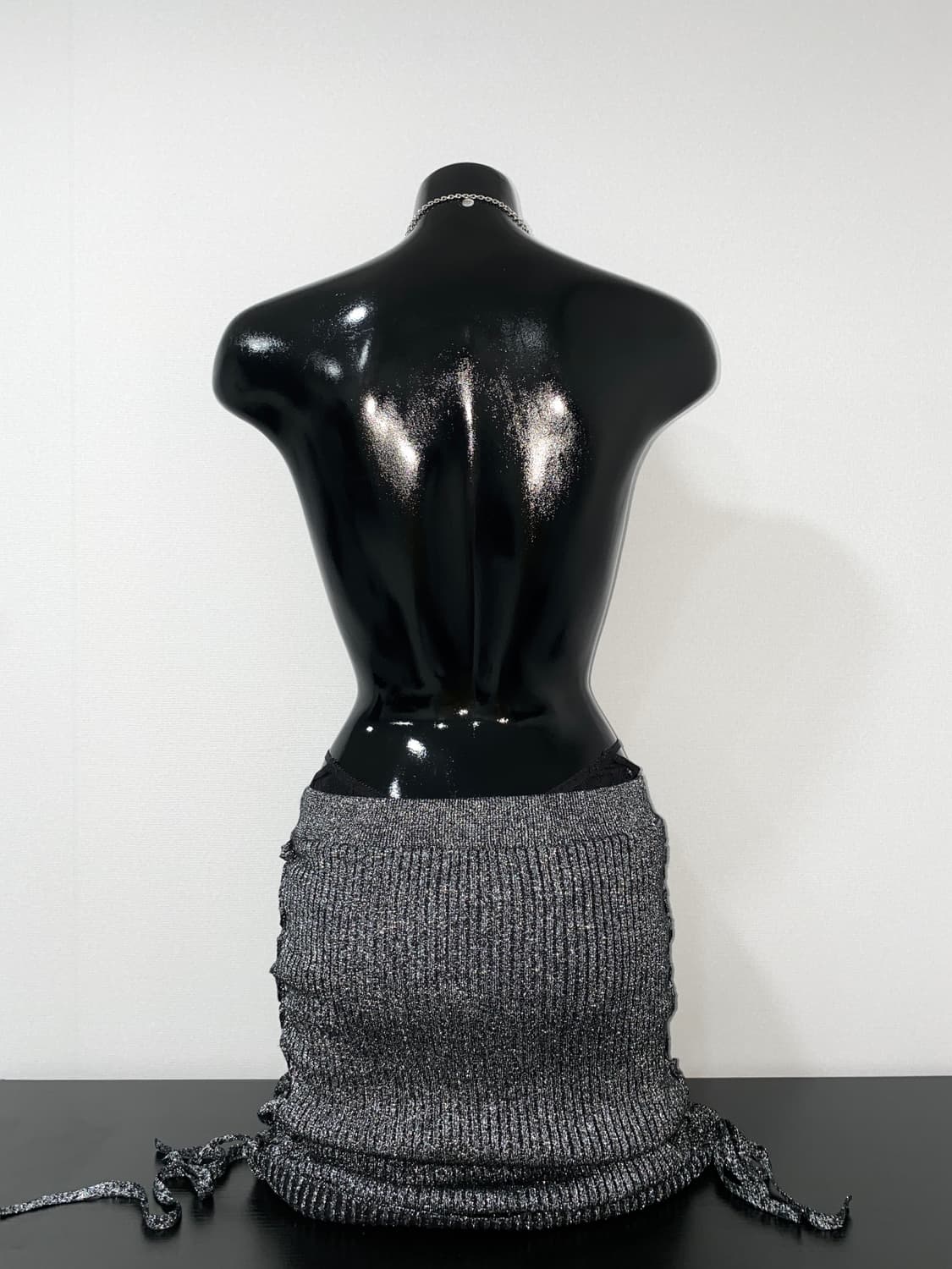 Glitter  Side shirring Skirt 상품이미지3