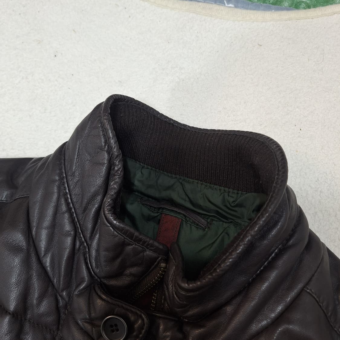 이태리  양가죽패딩자켓100(상태좋음) 상품이미지6