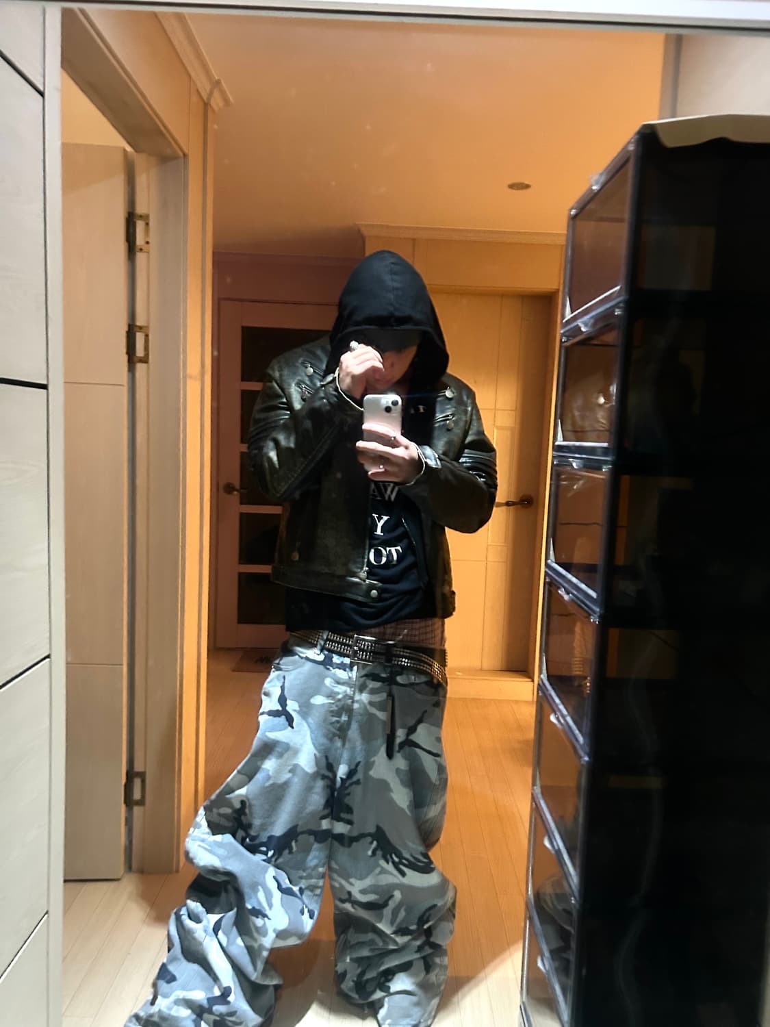 Diesel Sheep Skin Leather Biker Jacket 상품이미지7